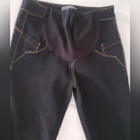 Gracia denim Maternity pull on skinny jeans black NWOT size 4 - Picture 1 of 14